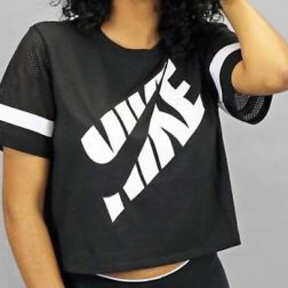 Nike Tops - Nike Prep Mesh Black Athletic Crop Top XS